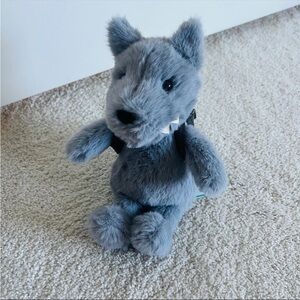 NWT Jellycat Jelly Cat Backpack Wolf - VHTF - Retired